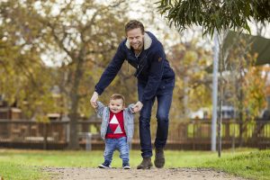 The Dad Train - Scott and son in the park