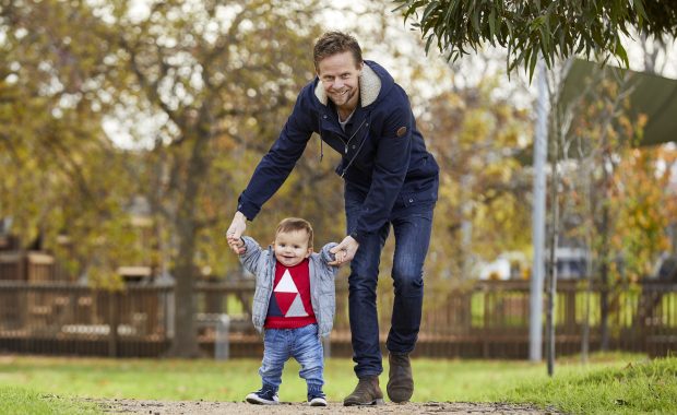 The Dad Train - Scott and son in the park