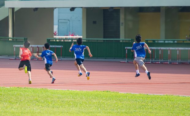 children running